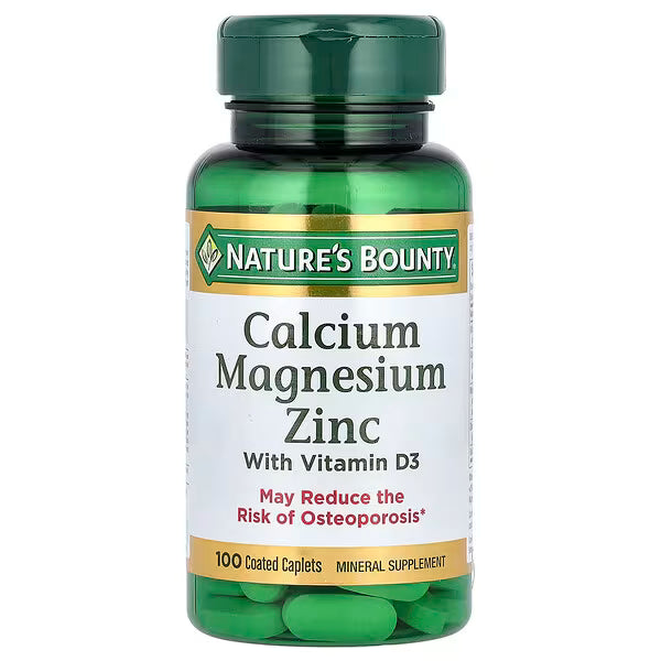 Calcium Zinc and Magnesium with Vitamin D3, 100 cápsulas recubiertas
