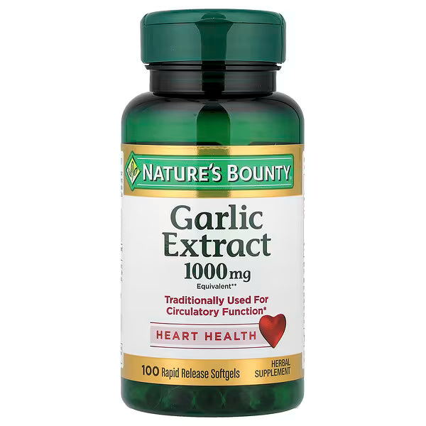 Extracto de ajo 1000 mg Nature's Bounty, 100 cápsulas blandas