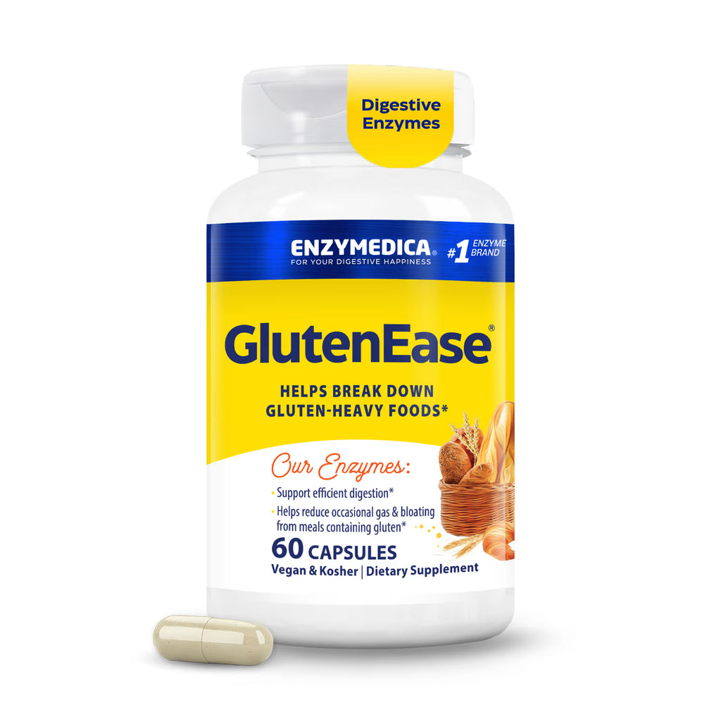 Enzymedica GlutenEase® | Apoyo Digestivo para Comidas con Gluten, 60 cápsulas