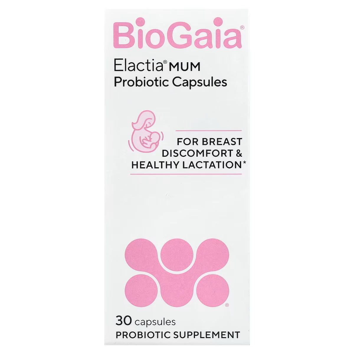 BioGaia Elactia Mum 90mg 30 Cápsulas - Suplemento para la Lactancia Materna
