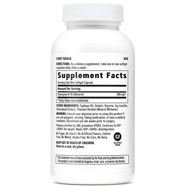 GNC CoQ-10 200 mg (60 Cápsulas) – Soporte Cardiovascular