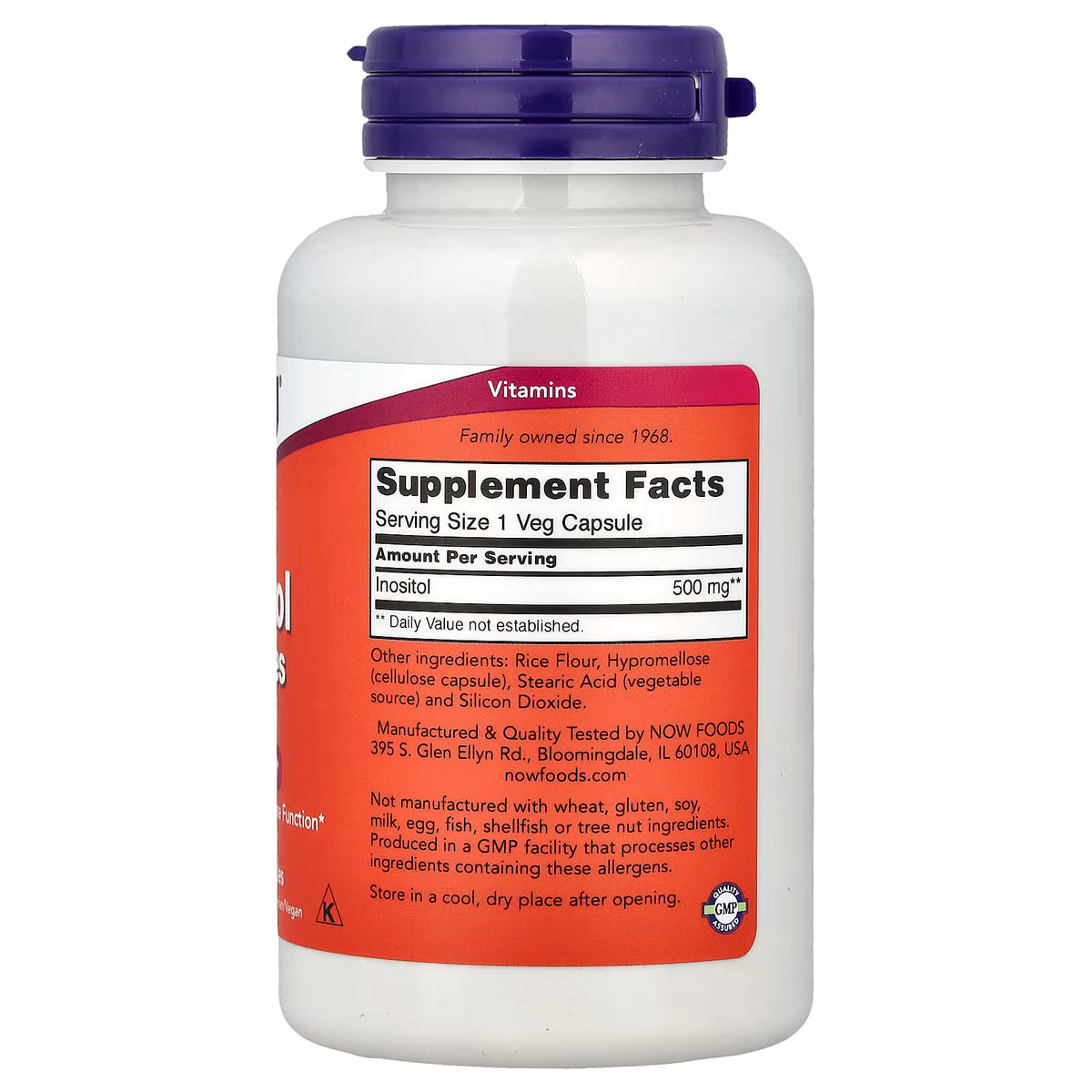 Inositol 500mg 100 Cápsulas Vegetales - Para el Equilibrio Celular