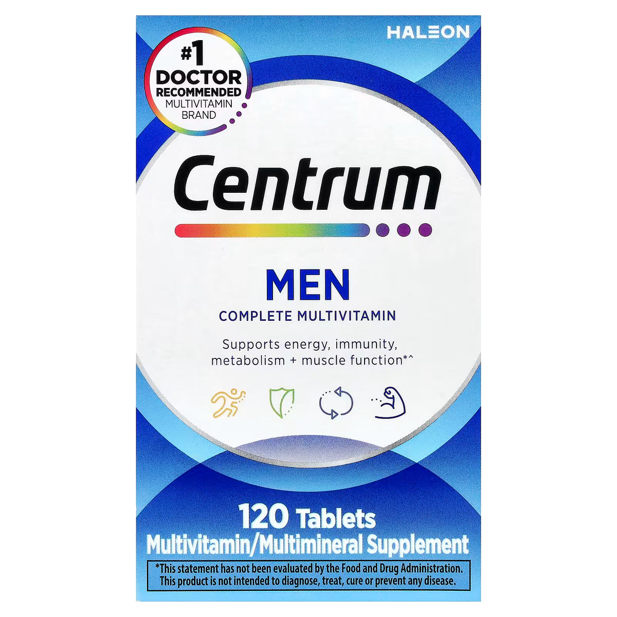 Centrum Multivitamínico para Hombres 120 Comprimidos - Salud y Energía