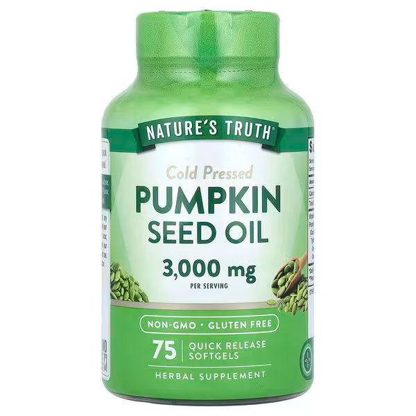 Nature’s Truth Aceite de Semilla de Calabaza 3000 mg | 75 cápsulas blandas