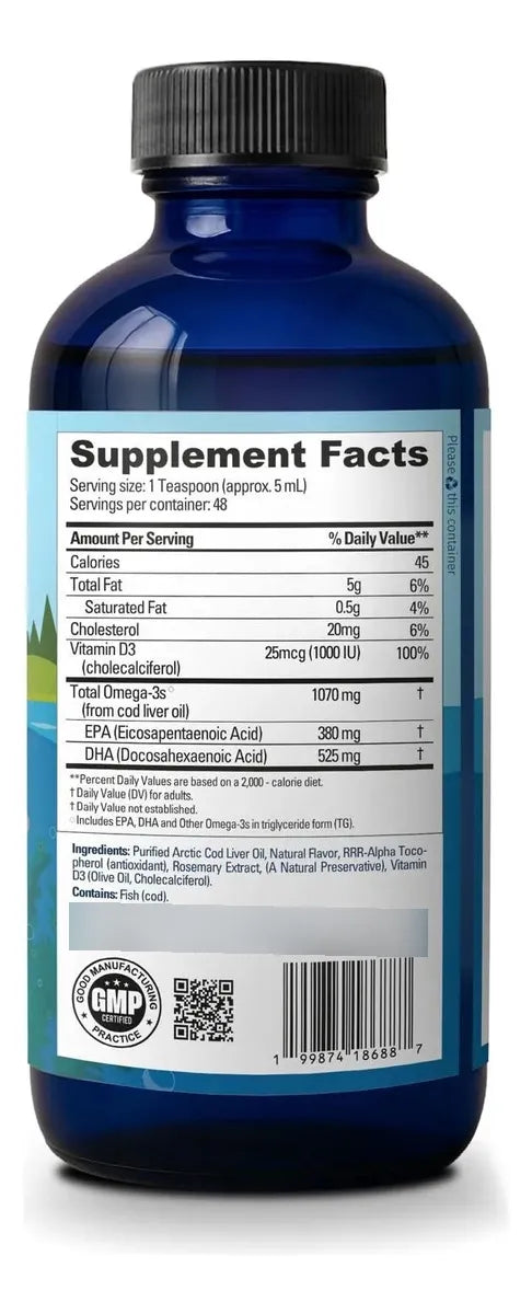 Arktiqa Naturals Repair-D Omega-3 + Vitamina D3 | Citrus 237 ml