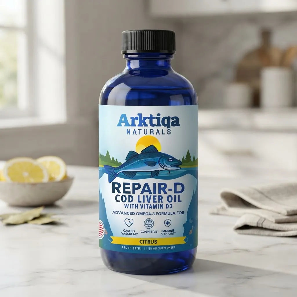 Arktiqa Naturals Repair-D Omega-3 + Vitamina D3 | Citrus 237 ml