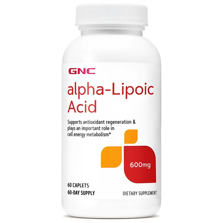 GNC Ácido Alfa Lipoico 600 mg (60 Tabletas) – Antioxidante Celular