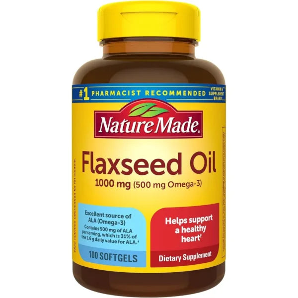 Nature Made Aceite de Linaza 1000 mg | 100 cápsulas blandas