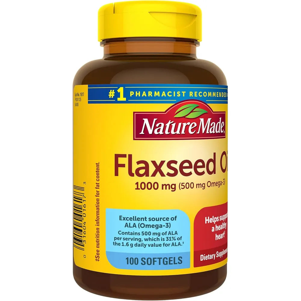Nature Made Aceite de Linaza 1000 mg | 100 cápsulas blandas