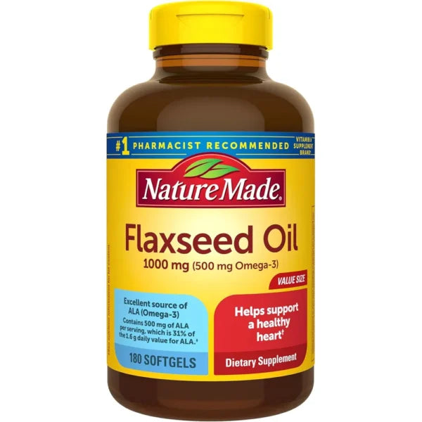Nature Made Aceite de Linaza 1000 mg | 180 cápsulas blandas
