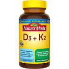 Nature Made Vitamina D3 5000 UI + K2 MK-7 100 mcg – 30 cápsulas blandas
