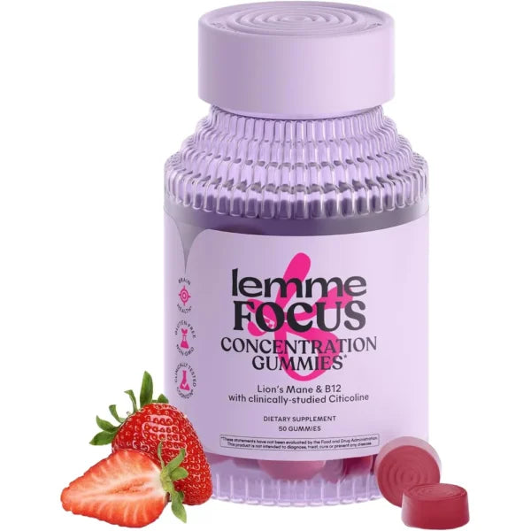 Lemme Focus con Citicolina, Melena de León y B12 – 50 gomitas