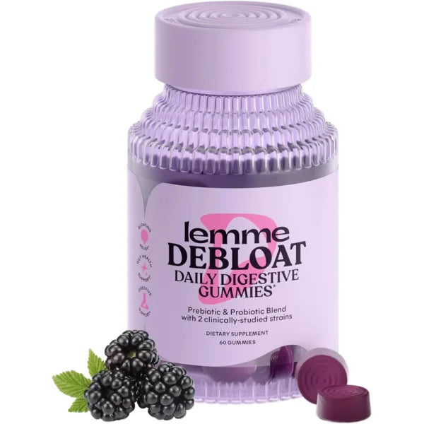 Lemme Debloat con Probióticos y Prebióticos Sabor Mora – 60 gomitas