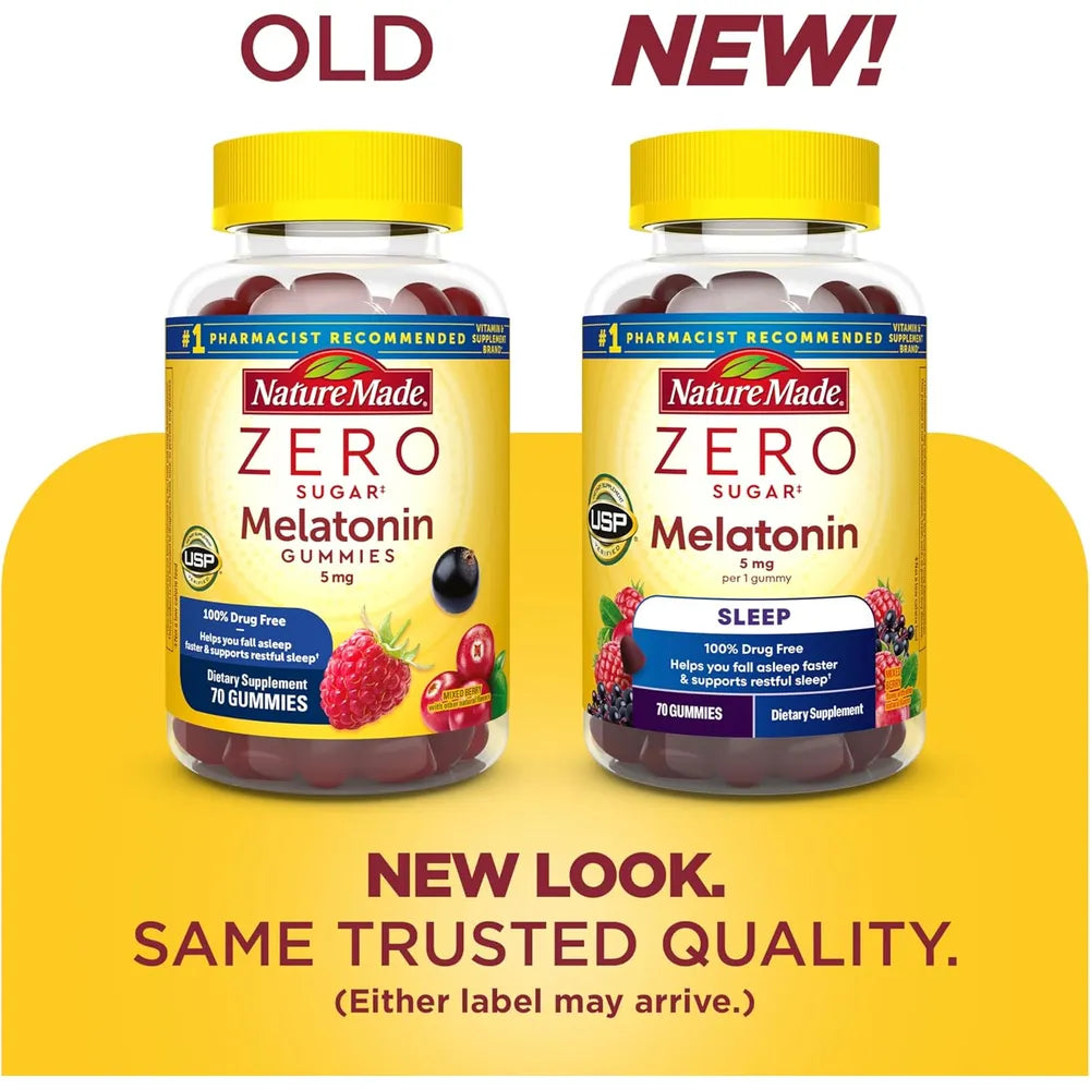 Nature Made Melatonina Zero Sugar 5 mg – 70 gomitas