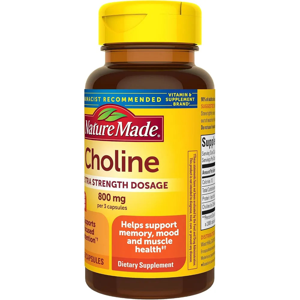 Nature Made Colina 800 mg por porción – 60 cápsulas