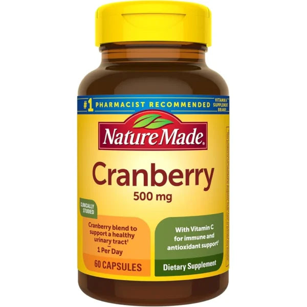 Nature Made Cranberry 500 mg + Vitamina C | 60 cápsulas