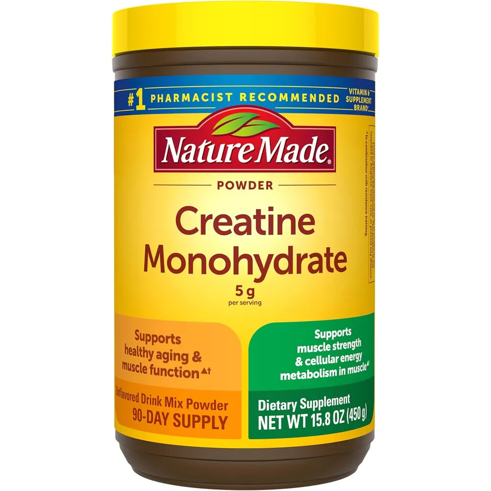 Nature Made Creatina Monohidratada en Polvo sin Sabor – 450 g