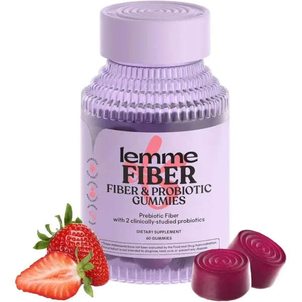 Lemme Fiber con Fibra Prebiótica y Probióticos – 60 gomitas