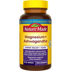 Nature Made Magnesio + Ashwagandha – 60 cápsulas vegetarianas